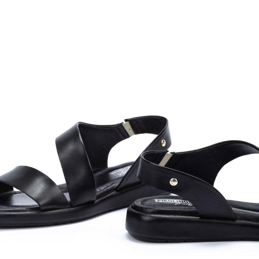 Women's Pikolinos CALELLA Flat Sandals Black | NZ H135Q89